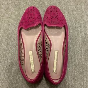 Fuchsia Suede Flats